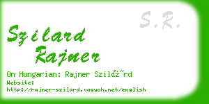 szilard rajner business card